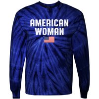 American Woman USA Flag Tie-Dye Long Sleeve Shirt