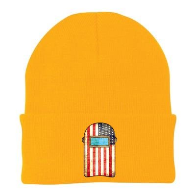 American Welder | US Flag Welding Hood Gift Knit Cap Winter Beanie