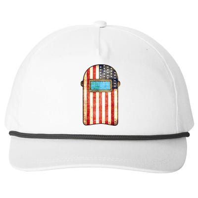 American Welder | US Flag Welding Hood Gift Snapback Five-Panel Rope Hat