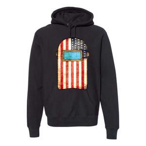 American Welder | US Flag Welding Hood Gift Premium Hoodie