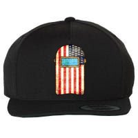 American Welder | US Flag Welding Hood Gift Wool Snapback Cap