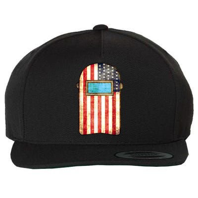 American Welder | US Flag Welding Hood Gift Wool Snapback Cap