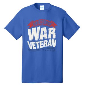 Awesome War Veteran Gift Retro America Flag Gift Veteran's Day Gift Tall T-Shirt