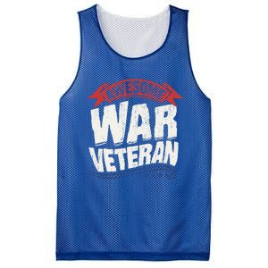 Awesome War Veteran Gift Retro America Flag Gift Veteran's Day Gift Mesh Reversible Basketball Jersey Tank