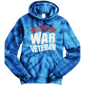 Awesome War Veteran Gift Retro America Flag Gift Veteran's Day Gift Tie Dye Hoodie