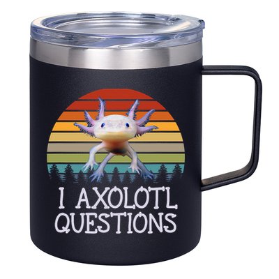 Axolotl Women  Vintage Gifts Funny Cute Axolotl 12oz Stainless Steel Coffee Mug