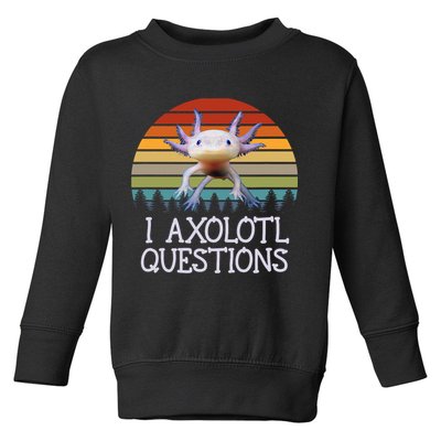 Axolotl Women  Vintage Gifts Funny Cute Axolotl Toddler Sweatshirt