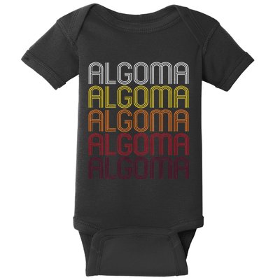 Algoma Wi Vintage Style Wisconsin Baby Bodysuit