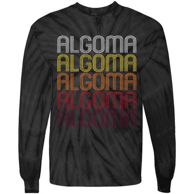 Algoma Wi Vintage Style Wisconsin Tie-Dye Long Sleeve Shirt