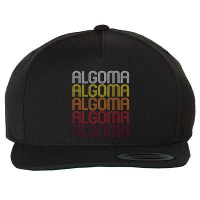 Algoma Wi Vintage Style Wisconsin Wool Snapback Cap
