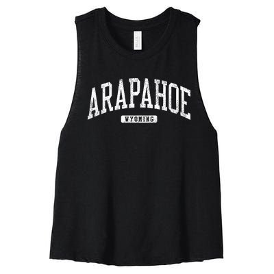 Arapahoe Wyoming Wy College University Style Women's Racerback Cropped Tank