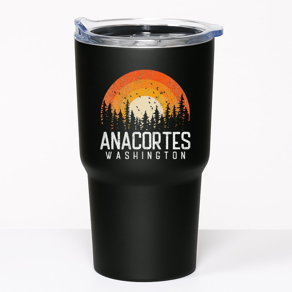 Anacortes Washington Wa Retro 70s 80s 90s Vintage Gift Tumbler