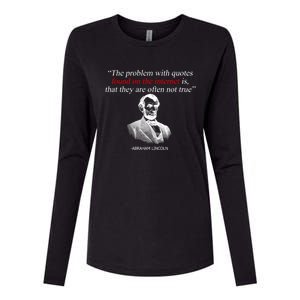 Autor Writer Writing Abraham Lincoln Funny Journalist Gift Womens Cotton Relaxed Long Sleeve T-Shirt