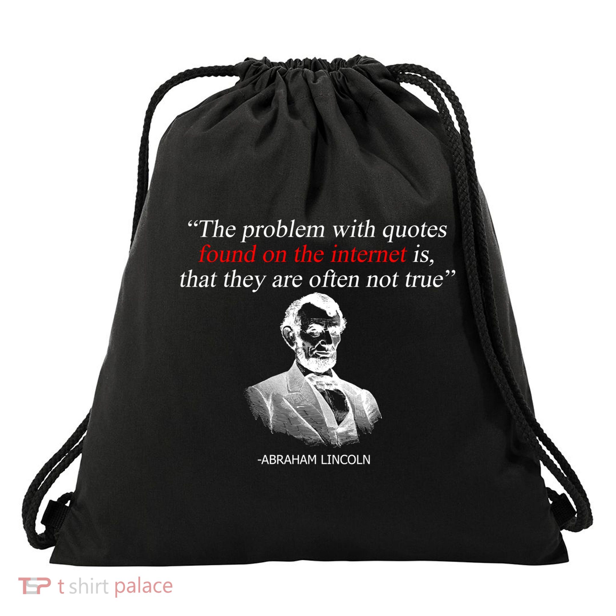 Autor Writer Writing Abraham Lincoln Funny Journalist Gift Drawstring Bag