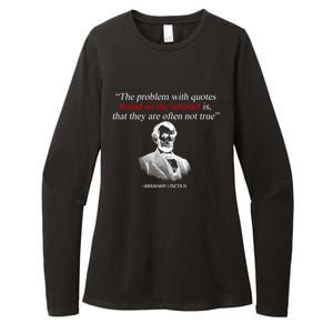 Autor Writer Writing Abraham Lincoln Funny Journalist Gift Womens CVC Long Sleeve Shirt