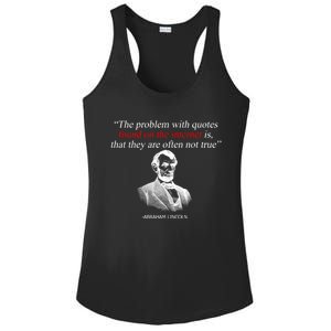 Autor Writer Writing Abraham Lincoln Funny Journalist Gift Ladies PosiCharge Competitor Racerback Tank