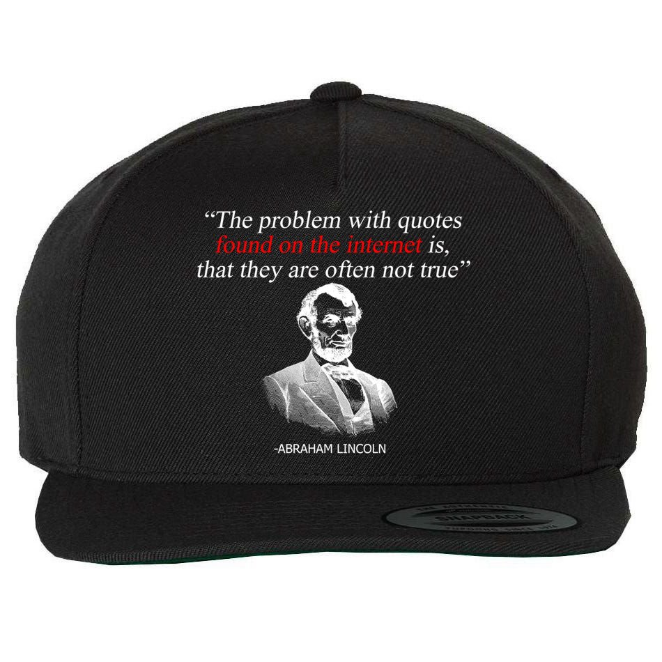 Autor Writer Writing Abraham Lincoln Funny Journalist Gift Wool Snapback Cap