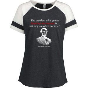 Autor Writer Writing Abraham Lincoln Funny Journalist Gift Enza Ladies Jersey Colorblock Tee