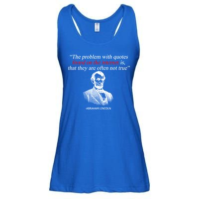 Autor Writer Writing Abraham Lincoln Funny Journalist Gift Ladies Essential Flowy Tank