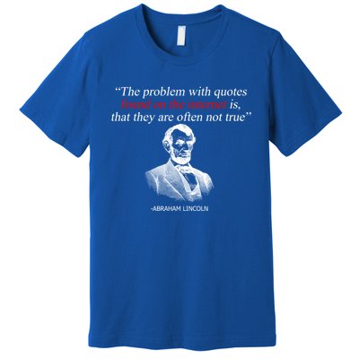 Autor Writer Writing Abraham Lincoln Funny Journalist Gift Premium T-Shirt