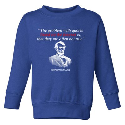 Autor Writer Writing Abraham Lincoln Funny Journalist Gift Toddler Sweatshirt