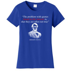 Autor Writer Writing Abraham Lincoln Funny Journalist Gift Women's T-Shirt