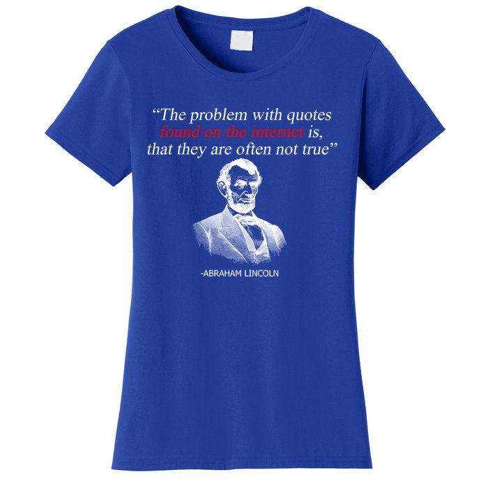 Autor Writer Writing Abraham Lincoln Funny Journalist Gift Women's T-Shirt