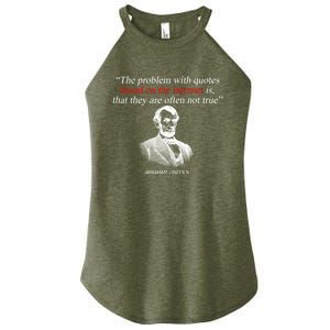 Autor Writer Writing Abraham Lincoln Funny Journalist Gift Women's Perfect Tri Rocker Tank