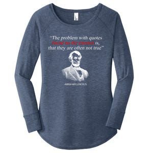 Autor Writer Writing Abraham Lincoln Funny Journalist Gift Women's Perfect Tri Tunic Long Sleeve Shirt