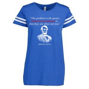 Autor Writer Writing Abraham Lincoln Funny Journalist Gift Enza Ladies Jersey Football T-Shirt