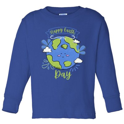 A Wonderful World Earth Day 2024 Great Gift Toddler Long Sleeve Shirt