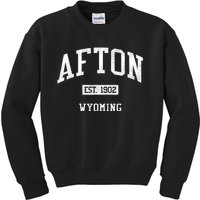 Afton Wyoming Wy Js04 Vintage Athletic Sports Kids Sweatshirt