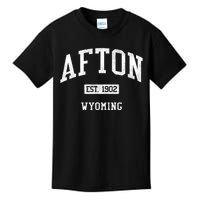 Afton Wyoming Wy Js04 Vintage Athletic Sports Kids T-Shirt