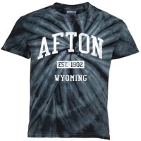 Afton Wyoming Wy Js04 Vintage Athletic Sports Kids Tie-Dye T-Shirt