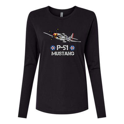 American World War 2 Pcool Gift51 Mustang Fighter Airplane Gift Womens Cotton Relaxed Long Sleeve T-Shirt