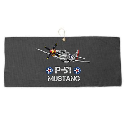 American World War 2 Pcool Gift51 Mustang Fighter Airplane Gift Large Microfiber Waffle Golf Towel