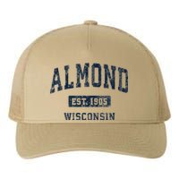 Almond Wisconsin Wi Vintage Athletic Sports Yupoong Adult 5-Panel Trucker Hat