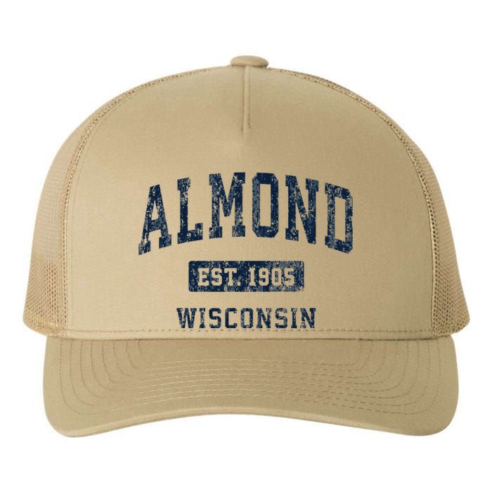 Almond Wisconsin Wi Vintage Athletic Sports Yupoong Adult 5-Panel Trucker Hat