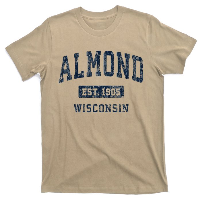 Almond Wisconsin Wi Vintage Athletic Sports T-Shirt