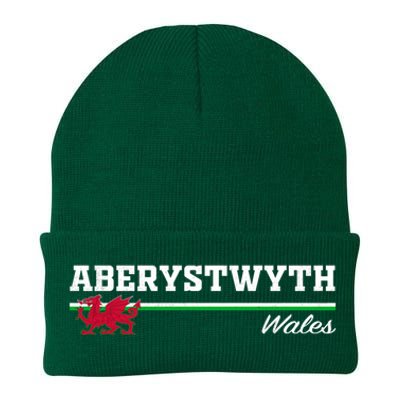 Aberystwyth Wales Welsh Dragon Flag Vintage Knit Cap Winter Beanie