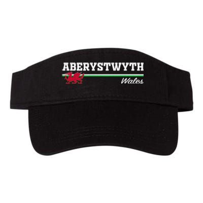 Aberystwyth Wales Welsh Dragon Flag Vintage Valucap Bio-Washed Visor