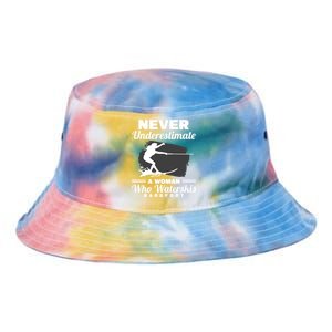 A Who Waterskis Barefoot Extreme Sports Water Skiing Cool Gift Tie Dye Newport Bucket Hat