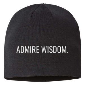 Achieve Wisdom Wise Optimistic And Inspirational Message Sustainable Beanie