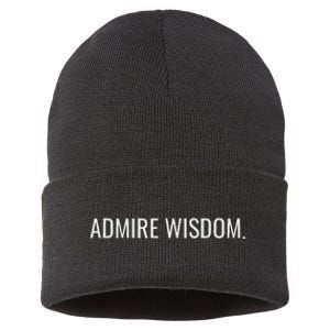 Achieve Wisdom Wise Optimistic And Inspirational Message Sustainable Knit Beanie