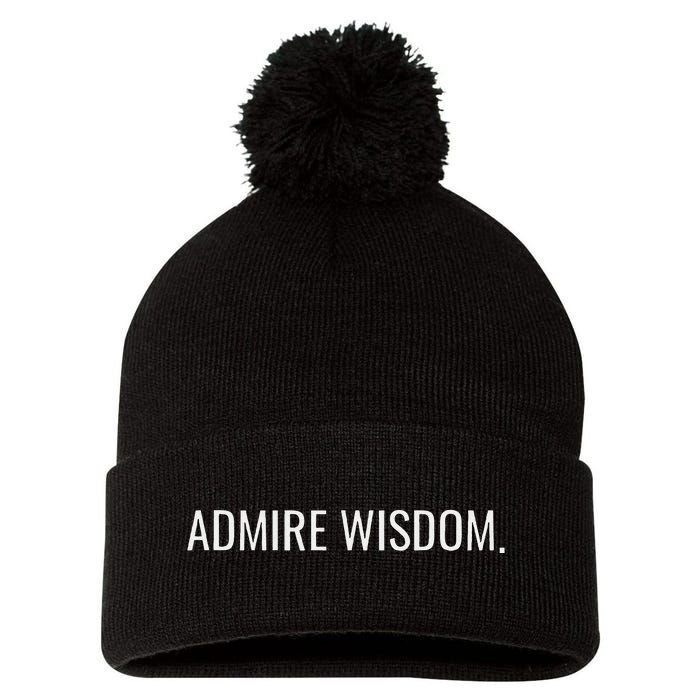 Achieve Wisdom Wise Optimistic And Inspirational Message Pom Pom 12in Knit Beanie