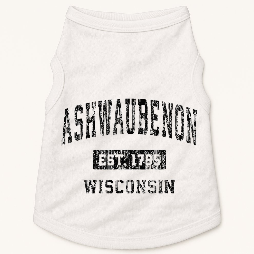 Ashwaubenon Wisconsin Wi Vintage Sports Design Doggie Tank