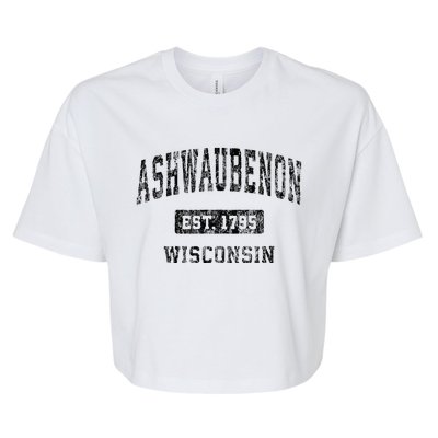 Ashwaubenon Wisconsin Wi Vintage Sports Design Bella+Canvas Jersey Crop Tee