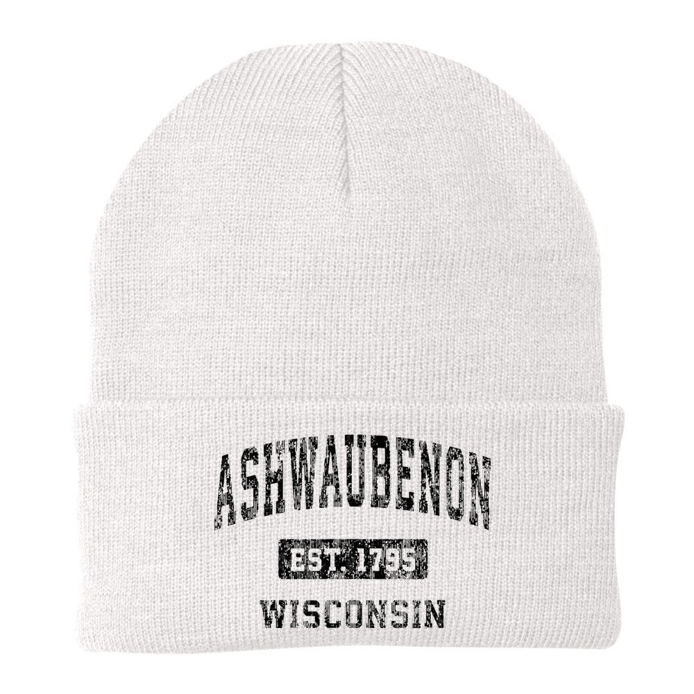 Ashwaubenon Wisconsin Wi Vintage Sports Design Beanie