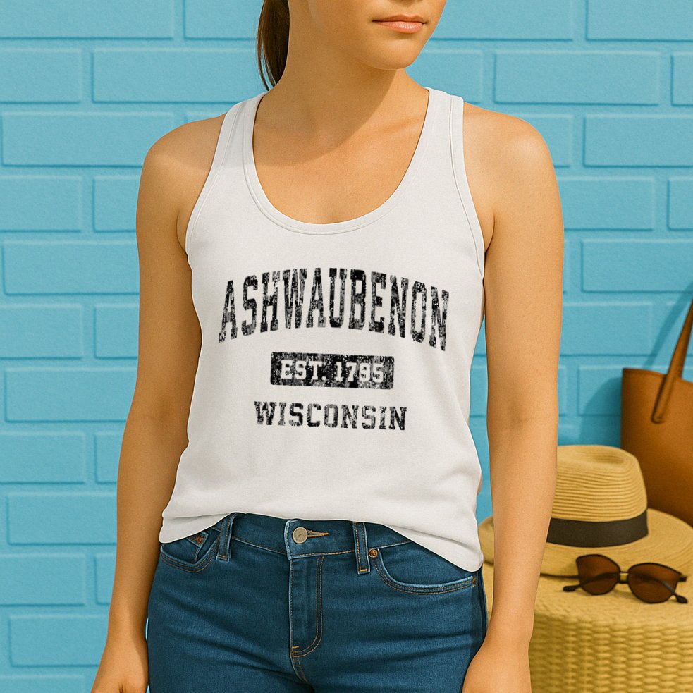 Ashwaubenon Wisconsin Wi Vintage Sports Design Womens Tank Top