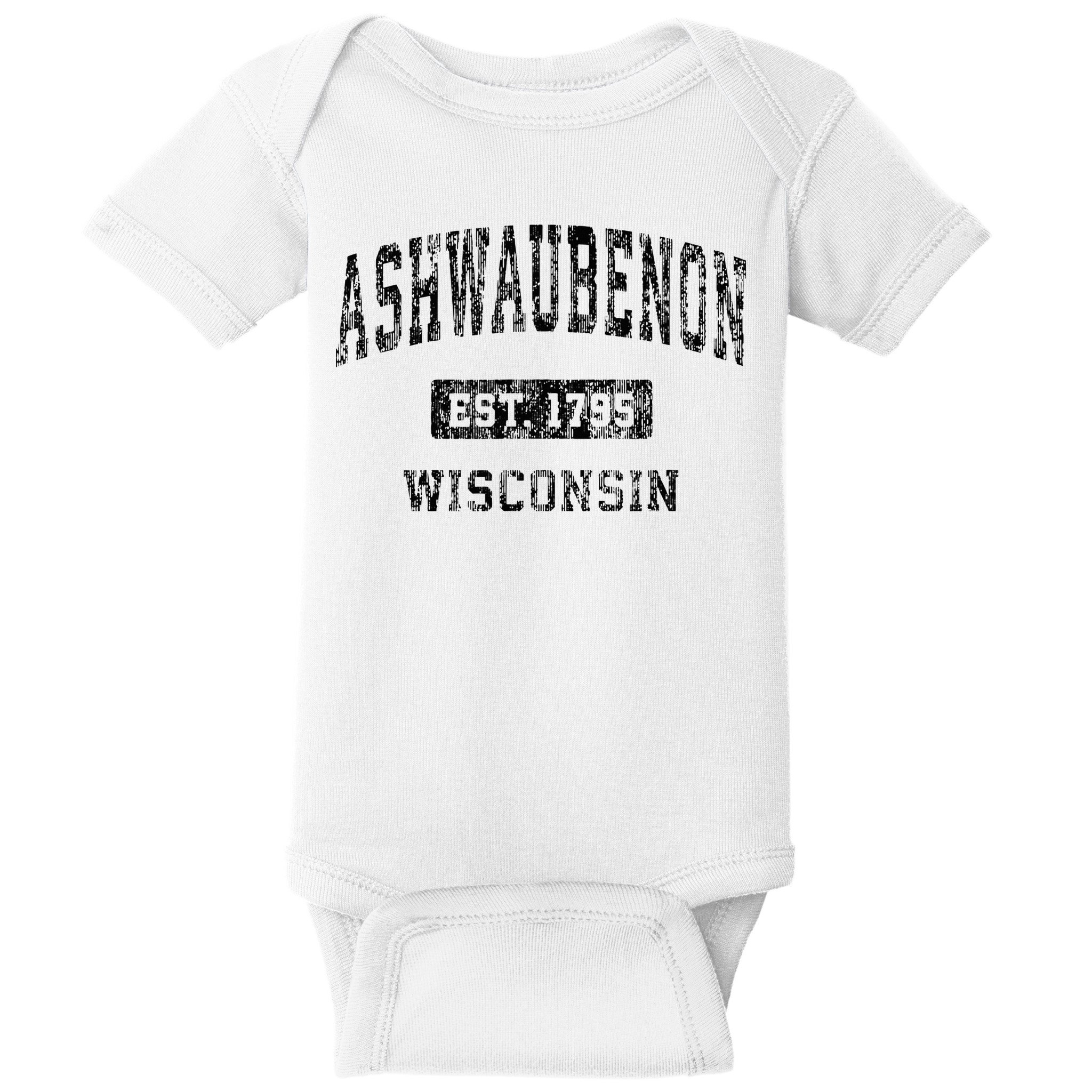 Ashwaubenon Wisconsin Wi Vintage Sports Design Baby Bodysuit